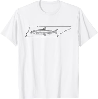 Tennessee Trout Fishing Map T-Shirt