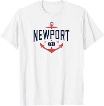 Nautical Newport Rhode Island T-Shirt, RI Vacation Tee