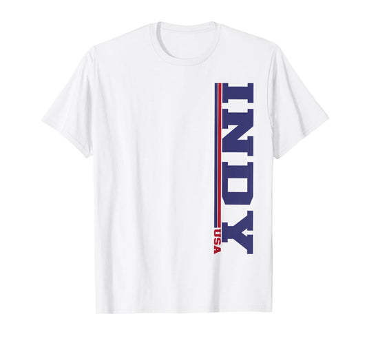 Patriotic Indianapolis USA Vintage Stripes Iconic Indy T-Shirt