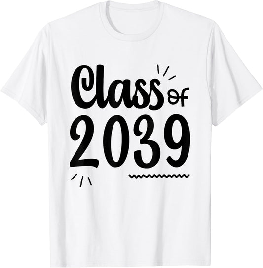 Class Of 2039 Grow With Me Handprints On Back Pre-k To 12 T-shirt by TeeBrew