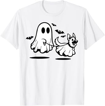 German Shepherd Ghost Walking Dog T-Shirt