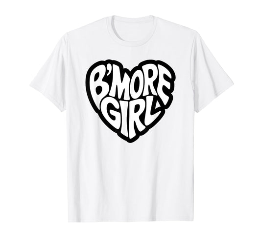 Retro Baltimore Girls Home Pride Iconic B'More Girl T-Shirt
