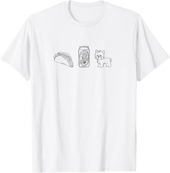 Tacos, Beer, Dog/Pet - Things I Love. Yorkie T-Shirt
