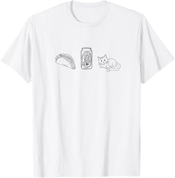 Tacos, Beer, Cat/Pet - Things I Love. T-Shirt