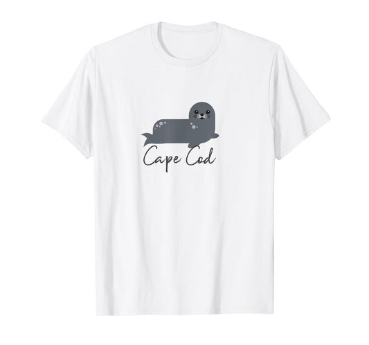Cape Cod Cute Whimsy Marine Life Harbor Seal Vacation T-Shirt