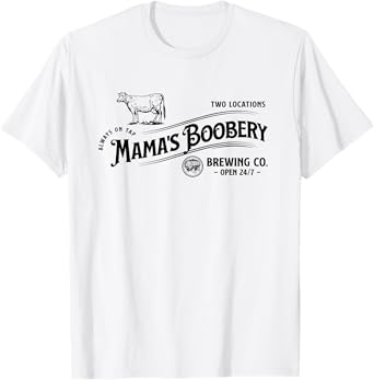 Mama's Boobery Always on Tap Funny Breastfeeding T-Shirt