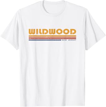 Vintage Wildwood NJ New Jersey Retro Throwback Womens mens T-Shirt