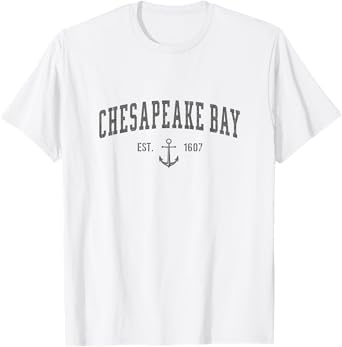 Chesapeake Bay Maryland, Men Womens, Vintage Retro - T-Shirt