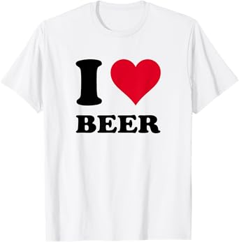 Red Heart I Love Beer T-Shirt