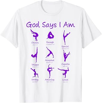 Christian God Says I Am Gymnastics Cute Teen Girl Toddler T-Shirt