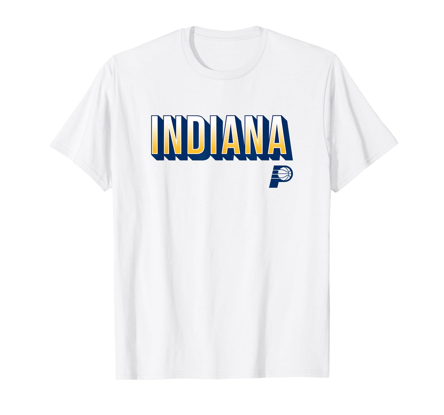 NBA - Indiana Pacers City Wordmark Logo Gold T-Shirt