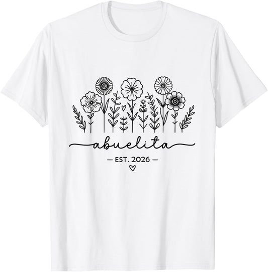 Abuelita 2026 Spanish Pregnancy announcement Abuela 2026 T-Shirt