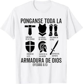 Camiseta cristiana espanol Efesios 6:13 Spanish Christians T-Shirt