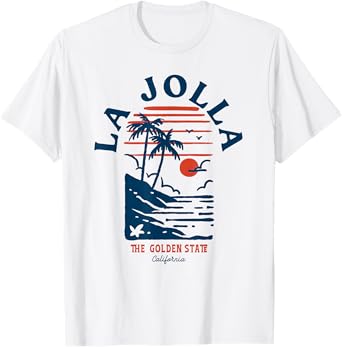 La Jolla California Retro Surfer Vintage Beach Men Women T-Shirt