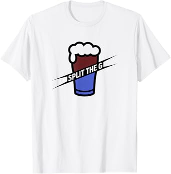 Split The G Pint Glass Pour Brewery T-Shirt