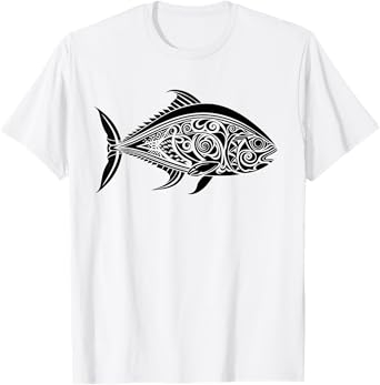 Ulua Fishing Native Hawaiian Tshirt - Hawaiian Tribal T-Shirt