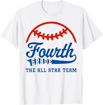 Fourth Grade Baseball 4th Grade All Star Team Back To School T-Shirt