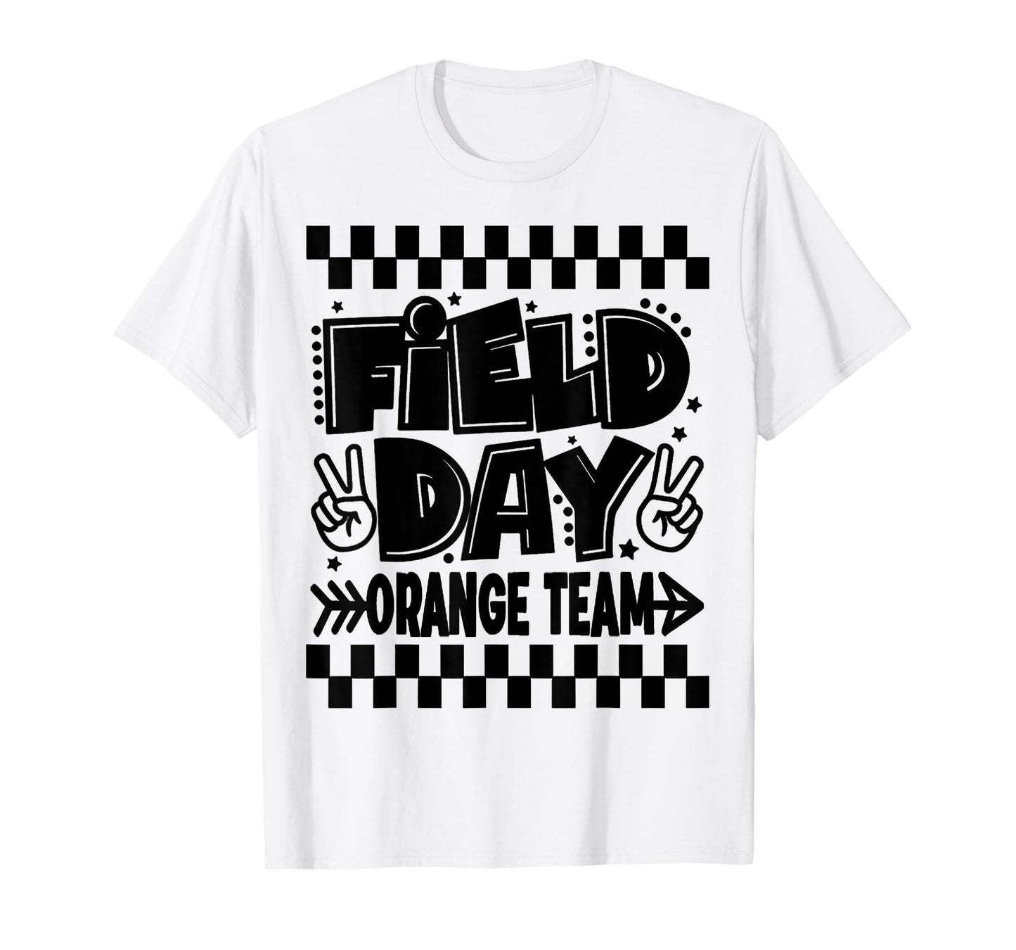 Field Day 2025 Orange Team Color Game Competition Kids Fun T-Shirt