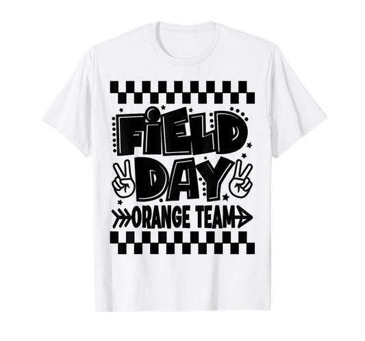 Field Day 2025 Orange Team Color Game Competition Kids Fun T-Shirt