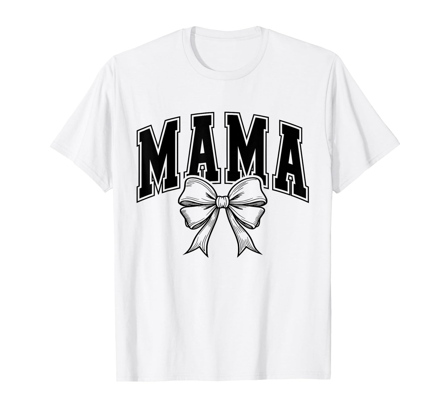 Retro Checkered Mama Coquette Bow Mom Mothers Day Women's T-Shirt