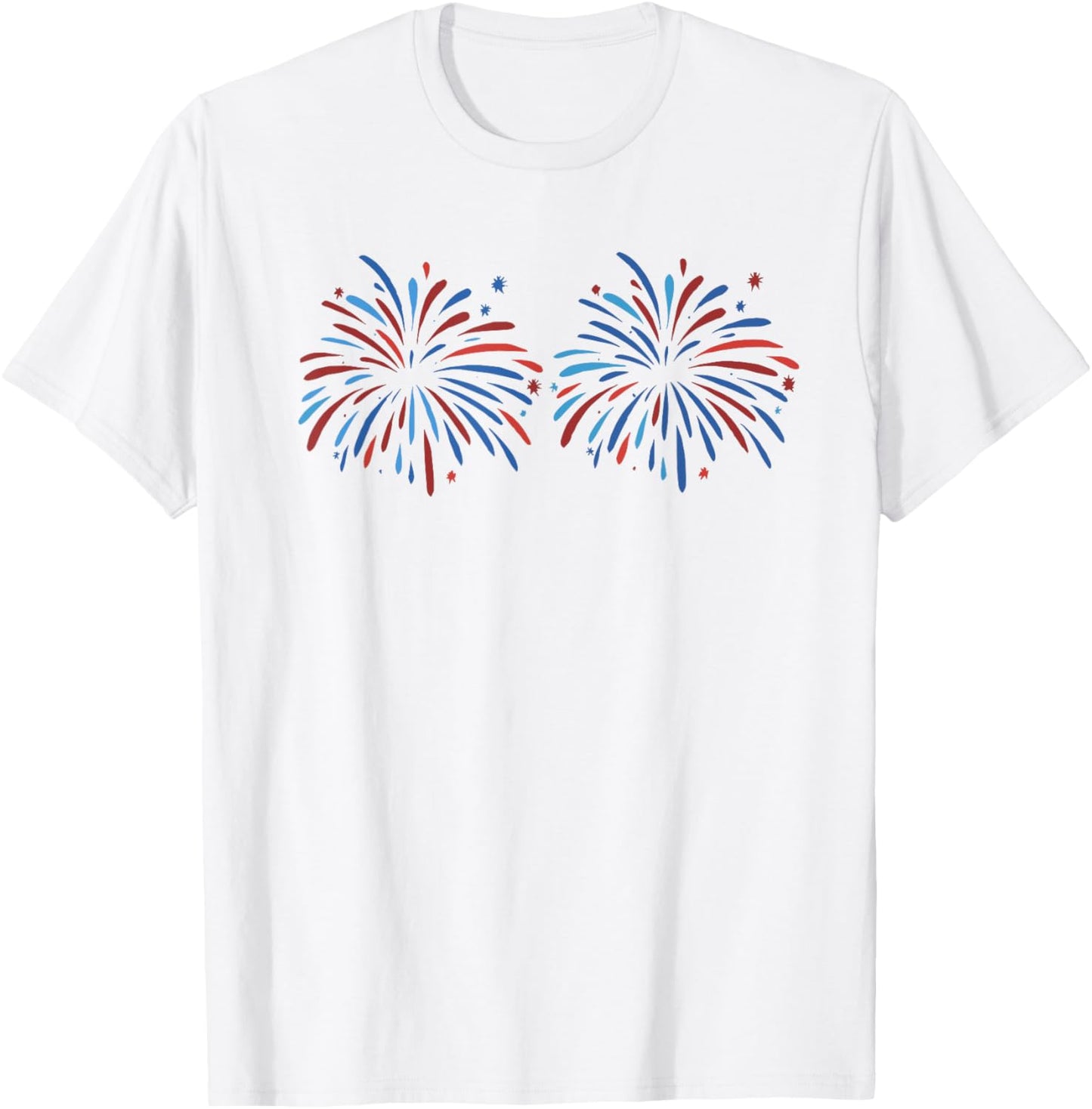 Just Here For The Fireworks Funny Shirt For Couple Men Women T-Shirt