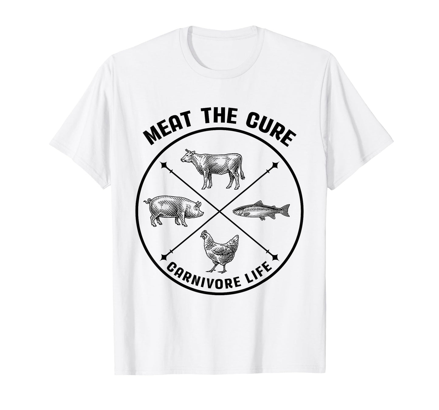 Meat The Cure Carnivore Life Animal Funny T-Shirt
