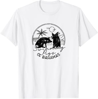 Swimming pigs of bahamas - Bahamas North Sea Beach Vacation Men Women T-Shirt
