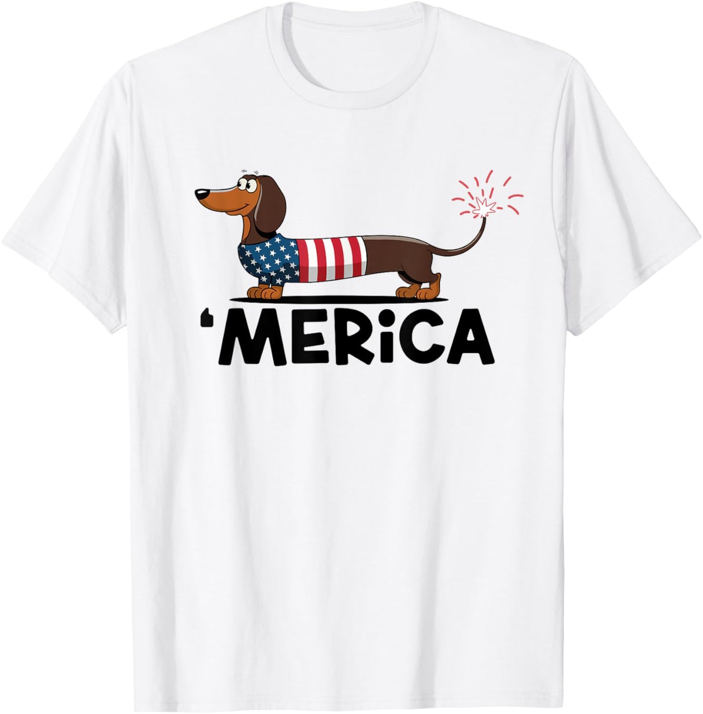 Dachshund Fourth 4th Of July Merica Dachshund T-shirt