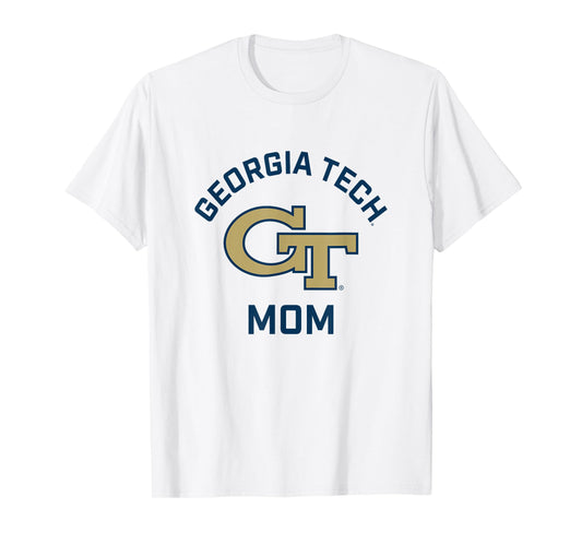 Georgia Tech Yellow Jackets Arched Mom T-Shirt