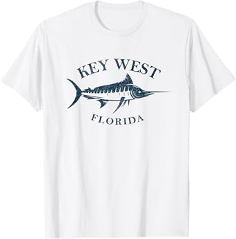 Vintage Key West Florida Keys Fishing Vacation Boating Beach T-Shirt for Men Women Kids