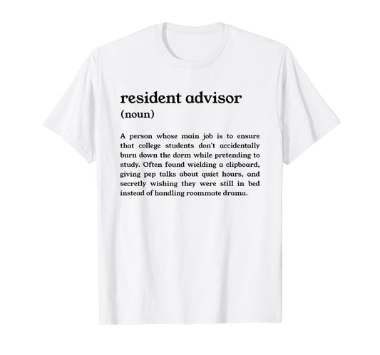 Funny College Dorm RA Definition T-Shirt