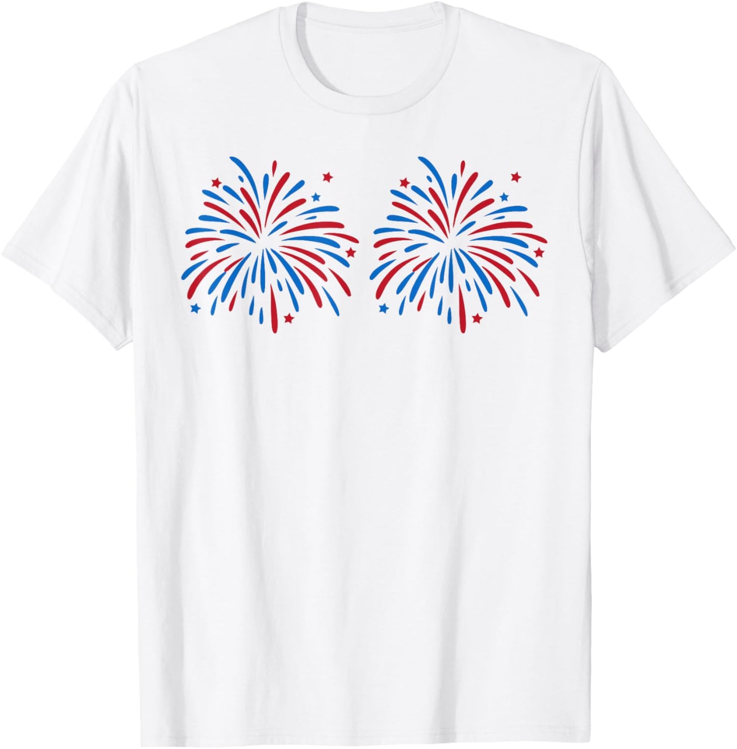Just Here For The Fireworks Couple Matching Funny 4th July T-Shirt