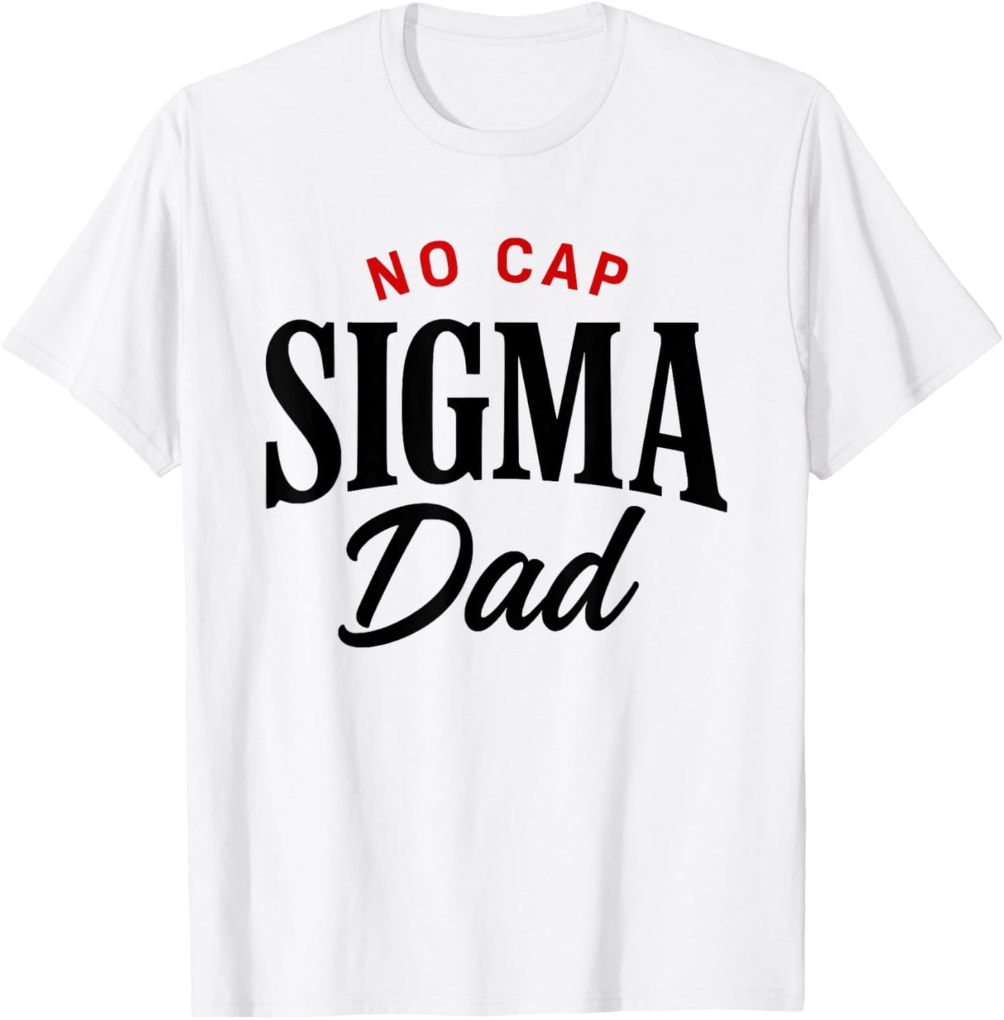 Vintage Skibidi Best Dad No Cap Sigma Dad Funny Father's Day T-Shirt