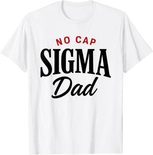 Vintage Skibidi Best Dad No Cap Sigma Dad Funny Father's Day T-Shirt
