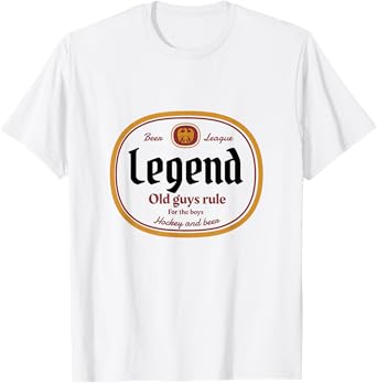 Beer League Legend Hockey Beer Label T-Shirt