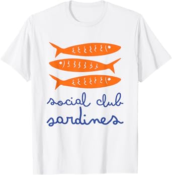 vintage sardine social club chinoiserie, Summer sardine vibe T-Shirt