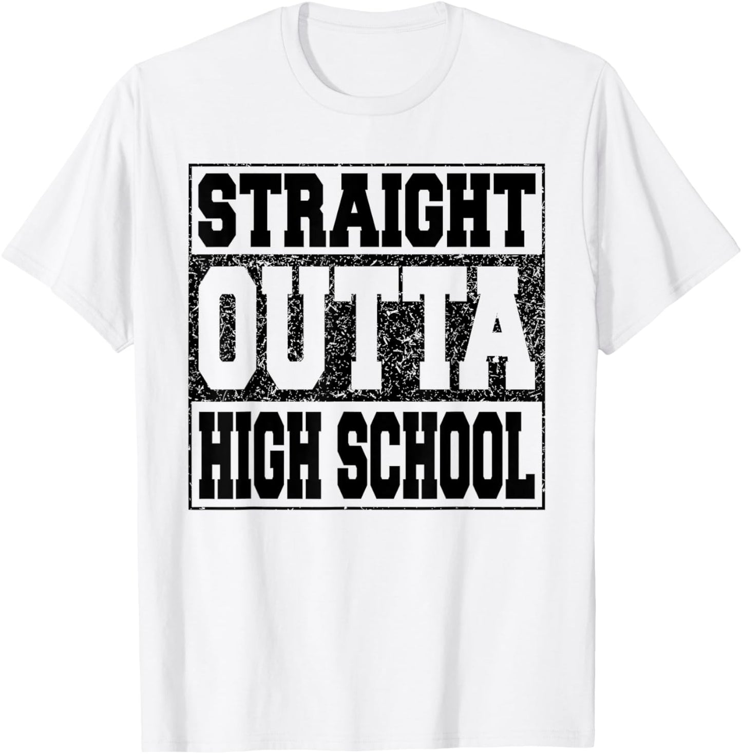 Straight Outta High School Funny 2025 High School Graduation T-Shirt