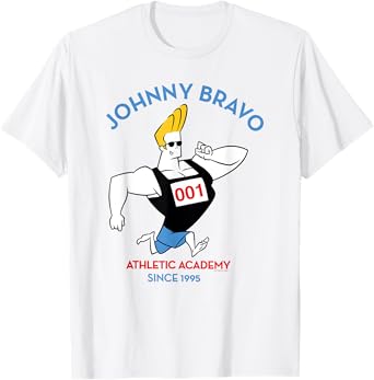 Johnny Bravo Athletic Academy for Running Cartoon T-Shirt