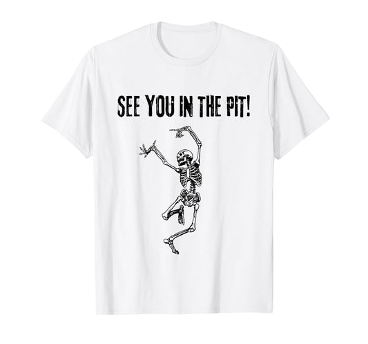 Moshing pit with skeleton - Moshing circle - mosh pit T-Shirt