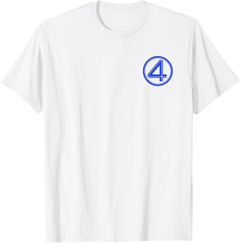 Marvel The Fantastic Four: First Steps Left Chest 4 Logo T-Shirt