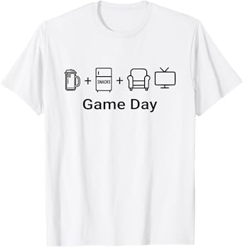 Funny Sports Game Days Beer Snacks & TV T-Shirt