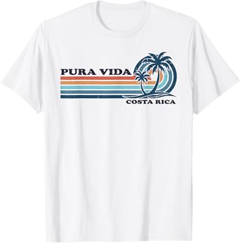 Retro Vintage Family Vacation Costa Rica Pura Vida T-Shirt