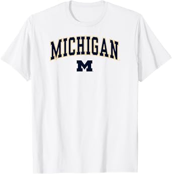 Michigan Wolverines Arch Over White Officially Licensed T-Shirt