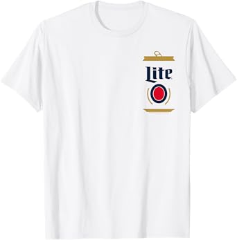 Coors Miller Lite Classic Pocket Logo T-Shirt
