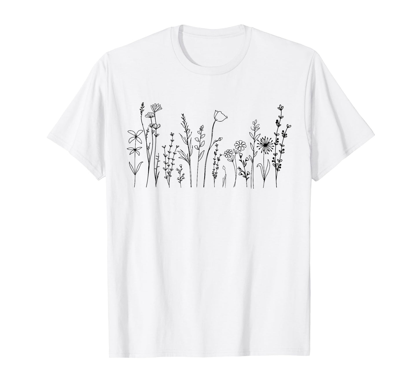 Vintage Flower Graphic For Women Wildflower Floral Gardening T-Shirt