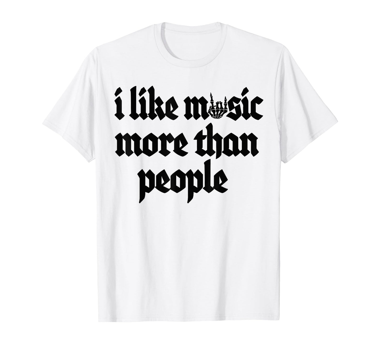 I Like Music More Than People Art Simple Music Mood T-Shirt
