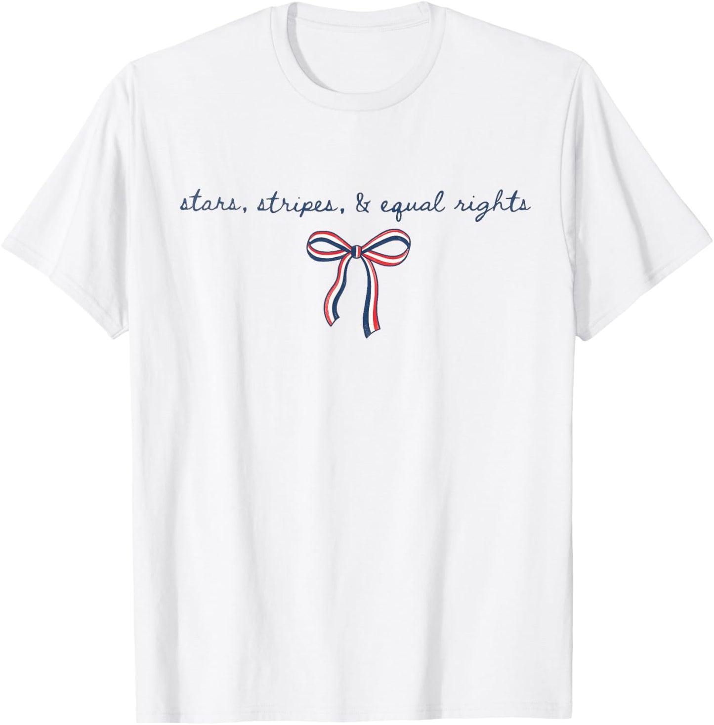 Stars Stripes And Equal Rights Bow Coquette Women's Rights T-Shirt