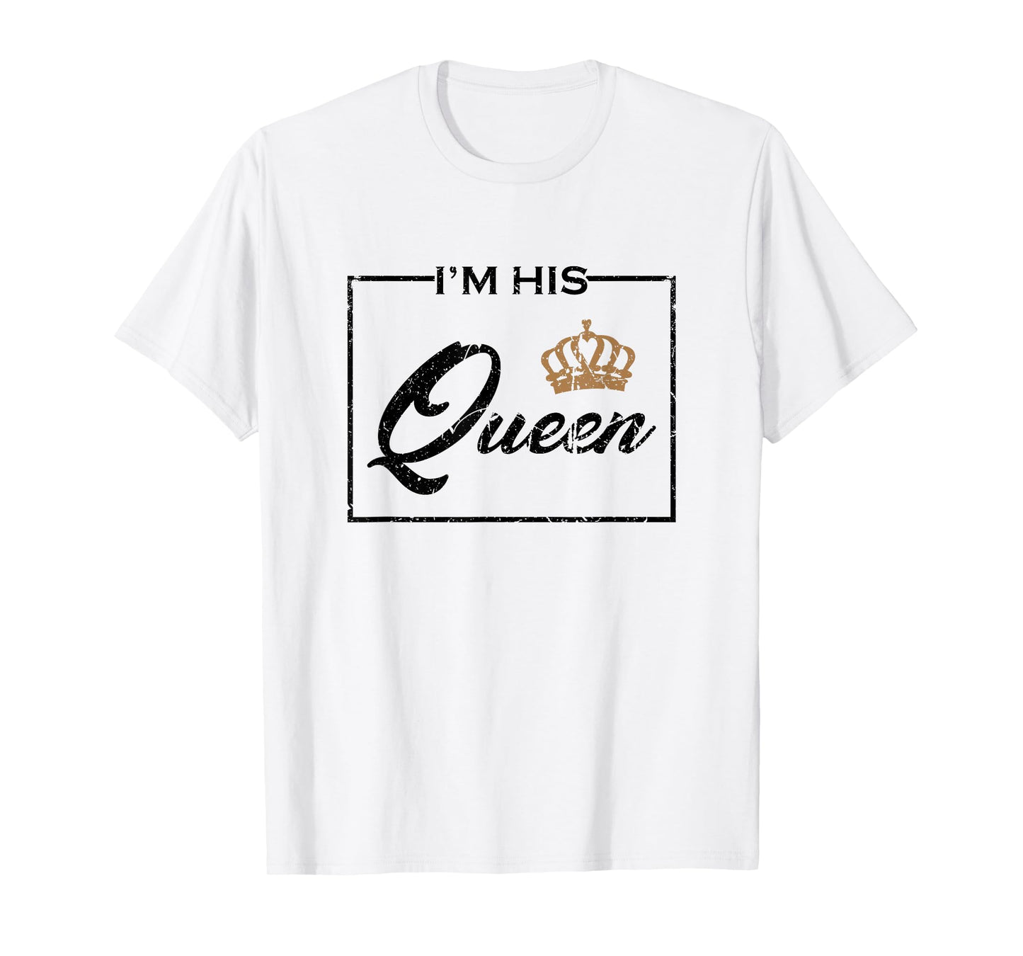 Vintage I'm His Queen Couples Matching T-Shirt