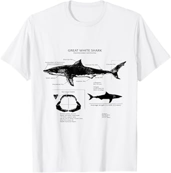 Anatomy Of Great White Shark T-Shirt