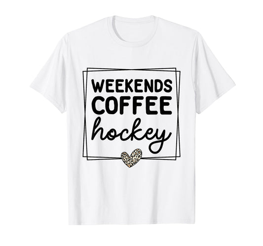 Weekends Coffee Hockey Cute Retro Mom Life With Sayings T-Shirt
